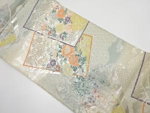 色紙百花文織り出し　袋帯